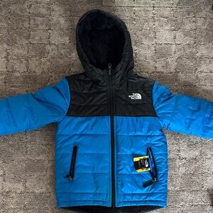 The North Face Black and Blue Hooded Jacket
